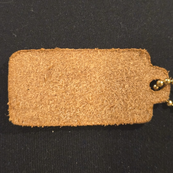 Coach Vintage Brown/Tan Cowhide Leather With Gold Tone Hang Tag - Picture 3 of 5